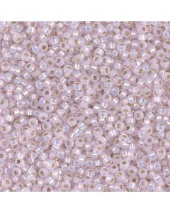 Miyuki Rocailles 6/0 0643 Dyed Pink Silver Lined Alabaster