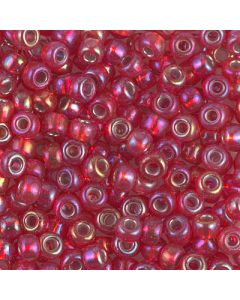 Miyuki Rocailles 6/0 1010 Silver Lined Flame Red AB