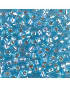 Miyuki Rocailles 6/0 1018 Silver Lined Aqua AB