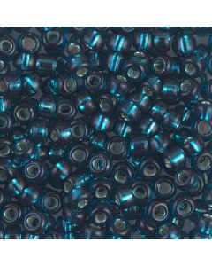 Miyuki Rocailles 6/0 1425 Silver Lined Blue Dyed Zircon