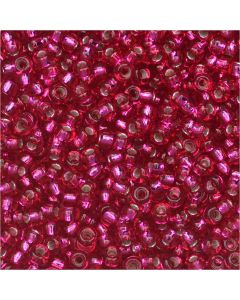 Miyuki Rocailles 6/0 1436 Silver Lined Dyed Raspberry