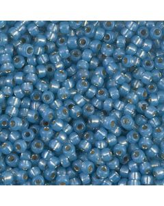 Miyuki Rocailles 6/0 4242 Duracoat® Dyed Semi-Matte Silver Lined Light Bayberry