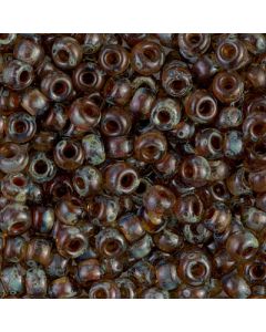 Miyuki Rocailles 6/0 4505 Transparent LightSmoky Topaz Picasso