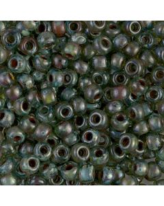 Miyuki Rocailles 6/0 4506 Transparent Olivine Picasso