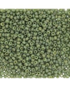 Miyuki Rocailles 6/0 4698 Matte Opaque Glazed Pistachio AB