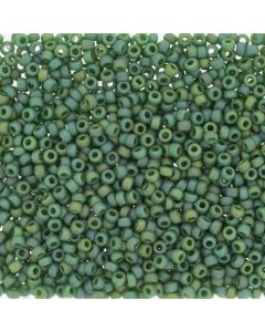 Miyuki Rocailles 6/0 4699 Matte Opaque Glazed Turtle Green AB