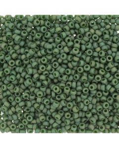 Miyuki Rocailles 6/0 4700 Matte Opaque Glazed Basil Green AB