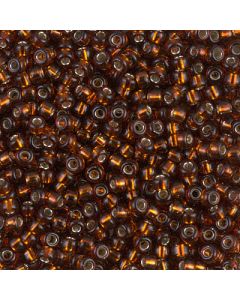 Miyuki Rocailles 8/0 0005 Silver Lined Amber