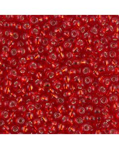 Miyuki Rocailles 8/0 0010 Silver Lined Red