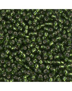 Miyuki Rocailles 8/0 0026 Silver Lined Olive