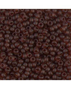 Miyuki Rocailles 8/0 0134F Matte Transparent Dark Amber
