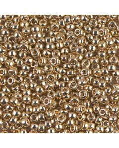 Miyuki Rocailles 8/0 0193 24Kt Light Gold Plated