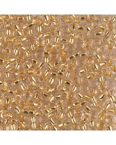 Miyuki Rocailles 8/0 0195 24kt Gold Lined Crystal