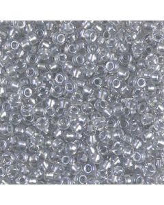 Miyuki Rocailles 8/0 0242 Sparkling Pewter Lined Crystal