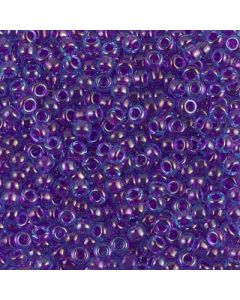 Miyuki Rocailles 8/0 0352 Fuchsia Lined Aqua Luster