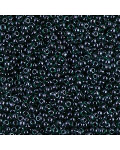 Miyuki Rocailles 8/0 0362 Ruby Lined Emerald Luster