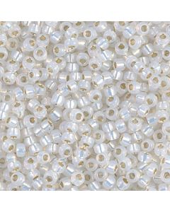 Miyuki Rocailles 8/0 0551 Gilt Lined Opal