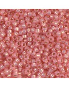 Miyuki Rocailles 8/0 0642 Dyed Salmon Silver Lined Alabaster