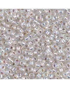 Miyuki Rocailles 8/0 1001 Silver Lined Crystal AB