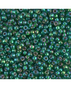Miyuki Rocailles 8/0 1016 Silver lined Green AB