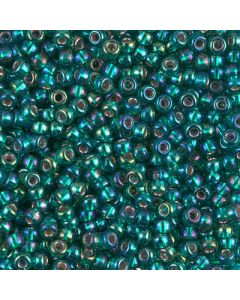 Miyuki Rocailles 8/0 1017 Silver Lined Emerald AB