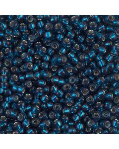 Miyuki Rocailles 8/0 1425 Silver Lined Blue Dyed Zircon