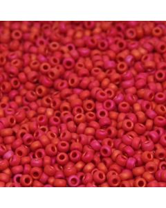 Miyuki Rocailles 8/0 2076 Matte Opaque Luster Red