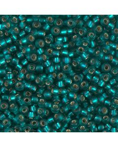 Miyuki Rocailles 8/0 2425F Matte Caribbean Teal Silver Lined