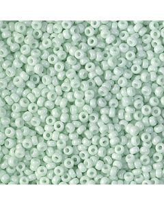 Miyuki Rocailles 8/0 3318 Opaque White Glazed Cool Mint