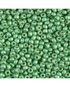 Miyuki Rocailles 8/0 4214F Matte Duracoat® Galvanized Dark Mint Green