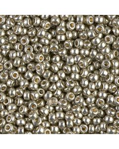 Miyuki Rocailles 8/0 4221 Duracoat® Galvanized Light Smoky Pewter