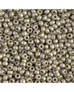 Miyuki Rocailles 8/0 4221F Matte Duracoat® Galvanized Light Smoky Pewter