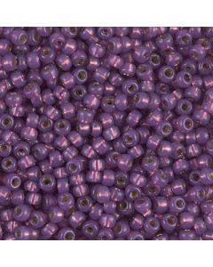 Miyuki Rocailles 8/0 4248 Duracoat® Dyed Semi-Matte Silver Lined Dark Lilac