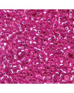 Miyuki Rocailles 8/0 4267 Duracoat® Dyed Silver Lined Frost Pink