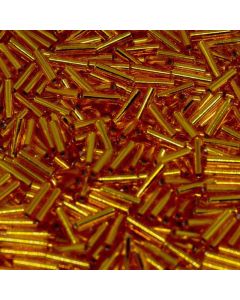 Miyuki Bugles 3mm 0008 Silver Lined Orange