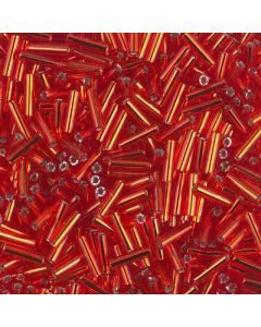 Miyuki Bugles 3mm 0010 Silver Lined Red