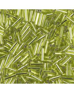 Miyuki Bugles 3mm 0014 Silver Lined Peridot
