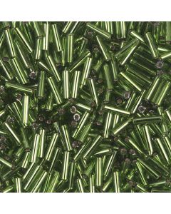 Miyuki Bugles 3mm 0026 Silver Lined Olive