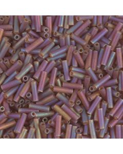Miyuki Bugles 3mm 0134FR Matte Transparent Dark Amber AB