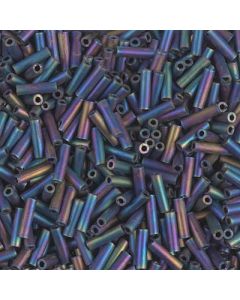 Miyuki Bugles 3mm 0401FR Matte Opaque Black AB