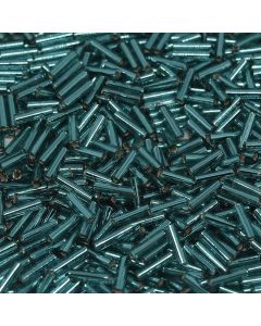 Miyuki Bugles 3mm 2425 Caribbean Teal Silver Lined