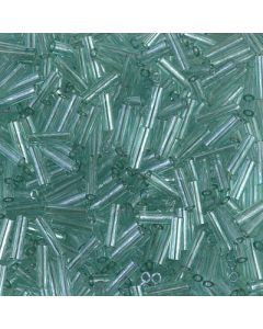 Miyuki Bugles 3mm 2445 Transparent Aqua Light Green Luster Glazed