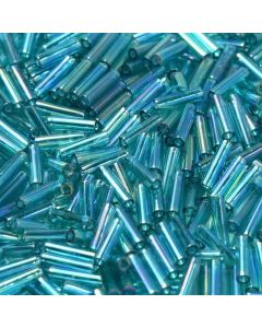 Miyuki Bugles 3mm 2458 Transparent Teal AB