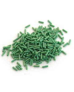 Miyuki Bugles 6mm 0411FR Matte Opque Jade Green AB