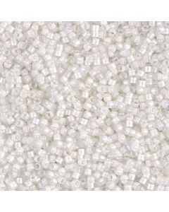 Miyuki Delica 11/0 DB0066 White Lined Crystal AB