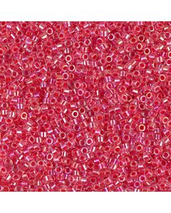 Miyuki Delica 11/0 DB0075 Dark Coral Lined Crystal AB