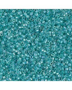 Miyuki Delica 11/0 DB0079 Turquoise Green Lined Crystal AB
