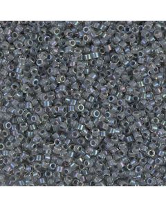 Miyuki Delica 11/0 DB0081 Gray Lined Crystal AB