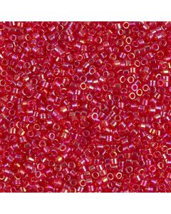 Miyuki Delica 11/0 DB0172 Transparent Red AB