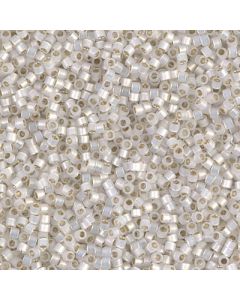 Miyuki Delica 11/0 DB0221 Gilr Lined White Opal